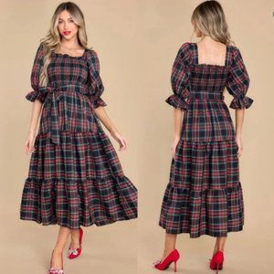 Aura black plaid dress - size S